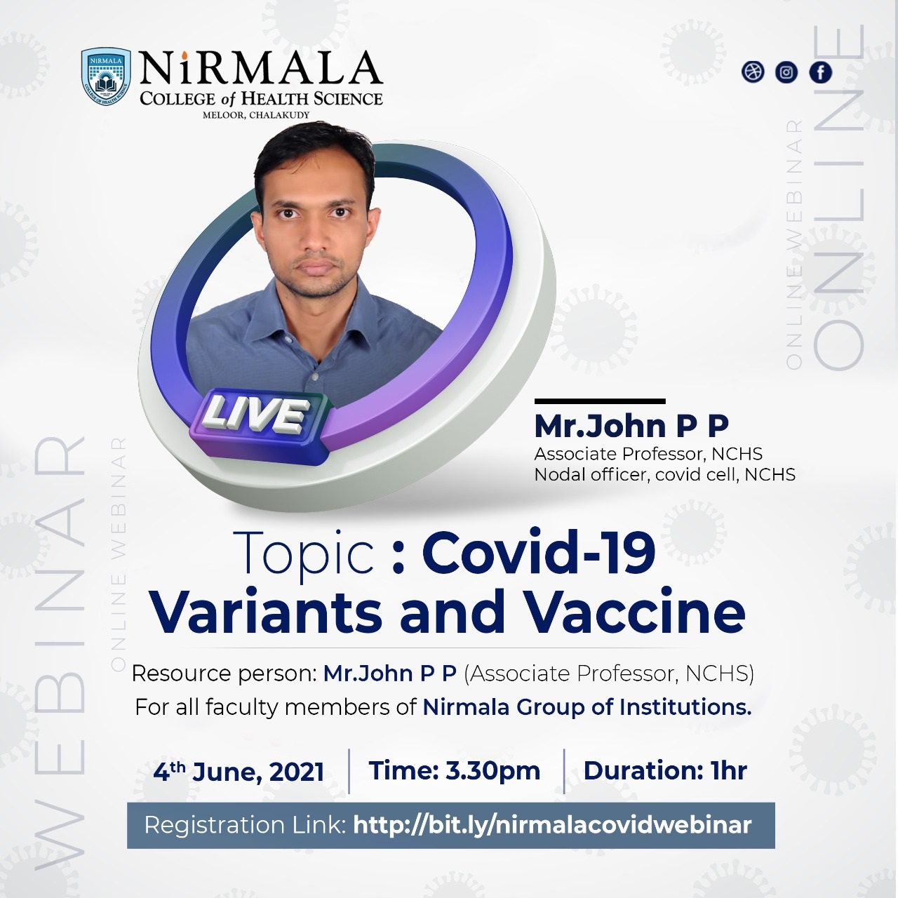 Webinar on topic of Covid-19 Variants and Vaccine