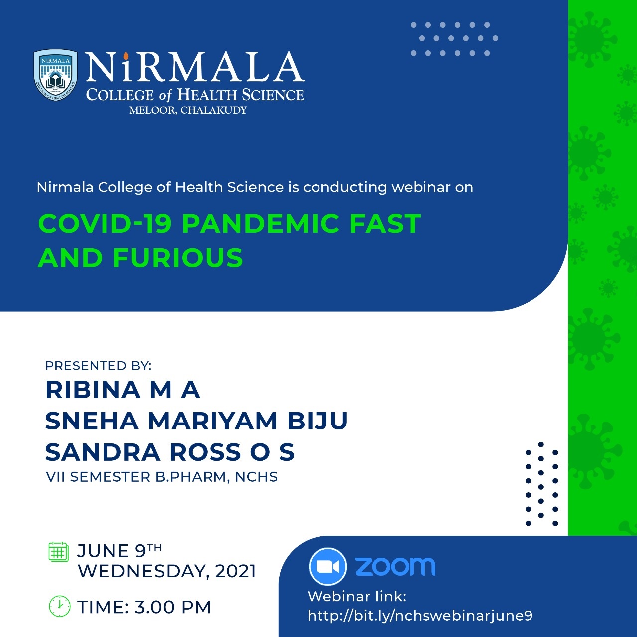 Webinar on Covid-19 Pandemic Fast and Furious