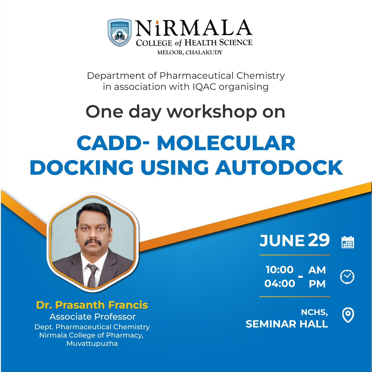 Workshop on 'CADD-Molecular Docking using Autodock'